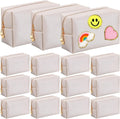 Kigeli 15 Pcs Aesthetic Makeup Bags PU Leather Cosmetic Pouches - Bulk