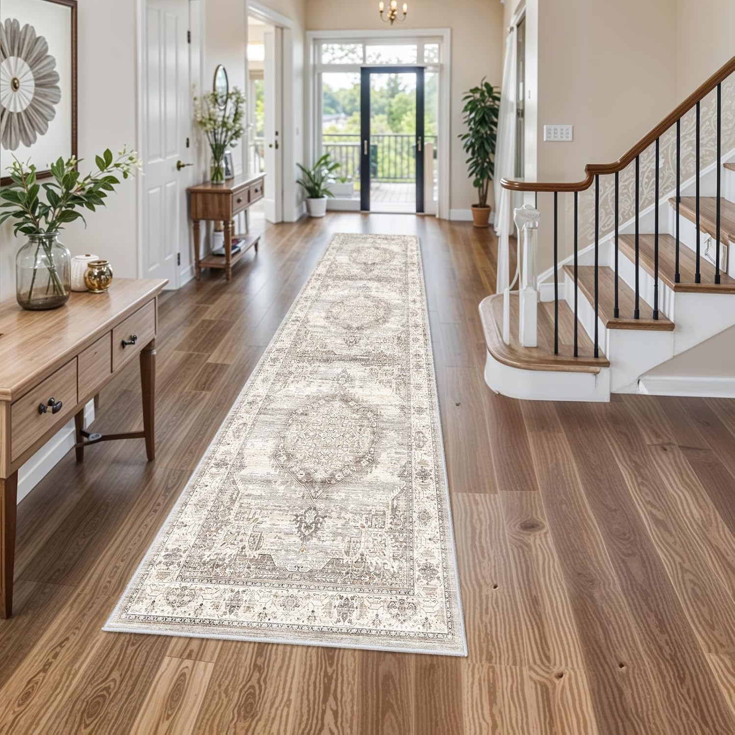 Washable Hallway Runner Rugs 3x12: Soft Ultra Thin Carpet