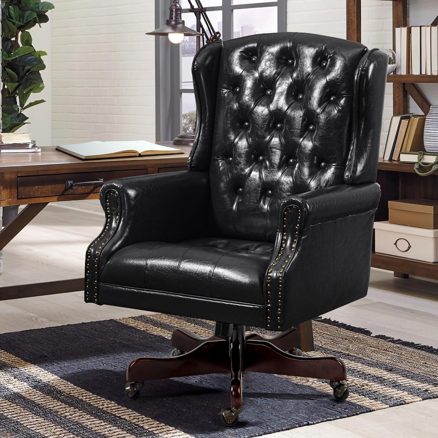 ECOTOUGE High Back Tufted Office Chair - Elegant Ergonomic Design