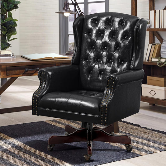 ECOTOUGE High Back Tufted Office Chair - Elegant Ergonomic Design