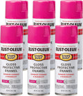 Rust-Oleum Stops Rust Spray Paint Gloss Poppy Pink 6 Pack - Durable