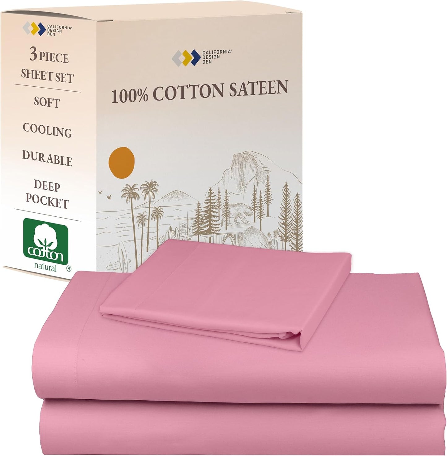 California Design Den Twin Bed Sheets Set - Soft Cotton Bedding
