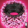 197FT 600 LED Christmas Lights Outdoor - Long Waterproof Pink String