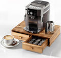 Acacia Wood Coffee Pod Storage Box for 30 Pods and More