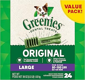 Greenies Original Large Natural Dog Dental Chews for Oral Health