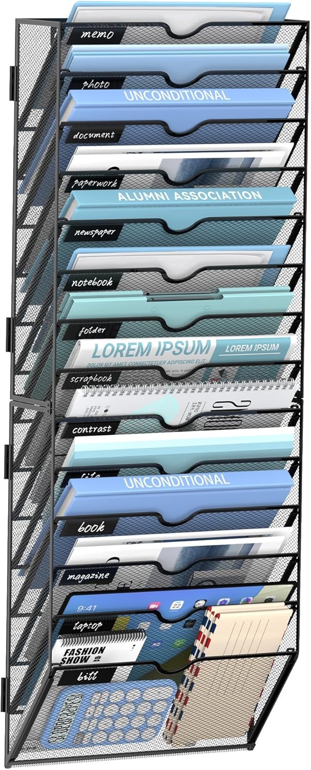 14 Tier Wall Hanging File Organizer for Office Home School