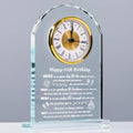 60th Birthday Gifts for Women Men - Personalized Crystal Clock