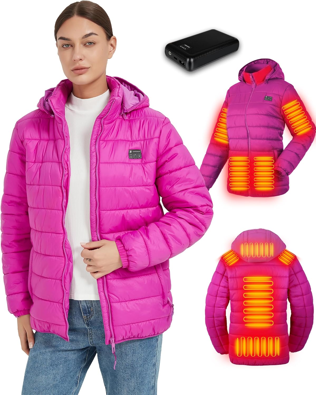 Heated Jackets for Women with 16000mAh Battery Pack Included