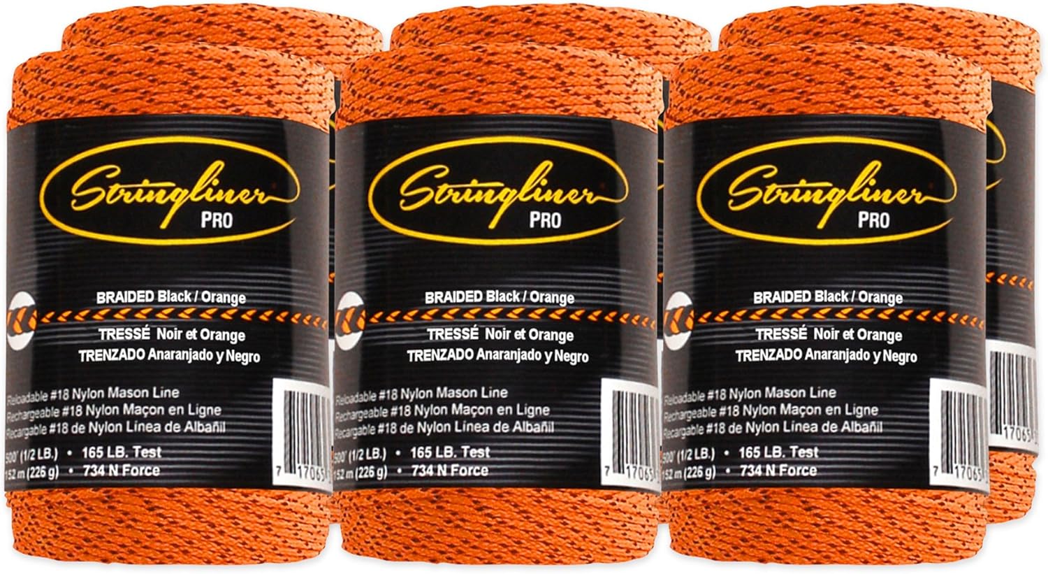 Braided Mason Line Replacement Roll 500ft - Durable Contractor Pack