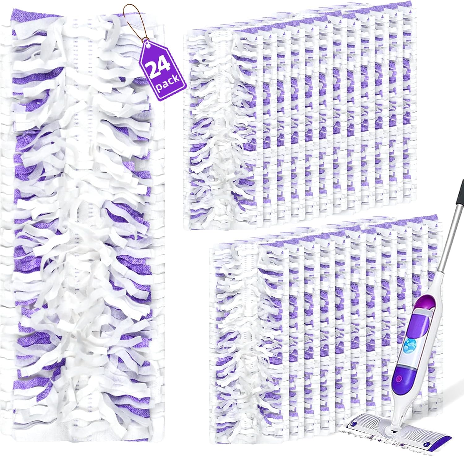 24 Count Power Mop Refills for Swiffer - Multi-Surface Cleaning