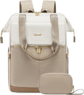 17.3 in Laptop Backpack for Women Beige-Khaki - Large Capacity Travel