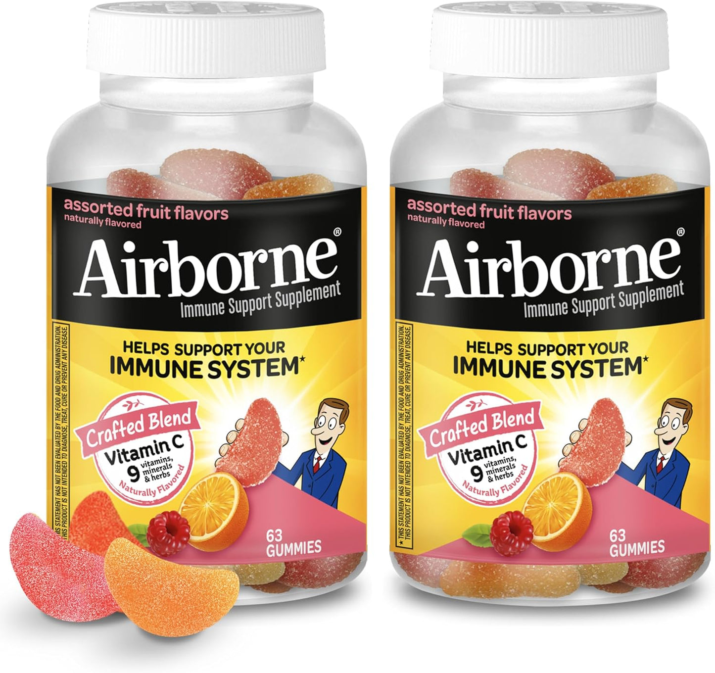 Airborne 750mg Vitamin C Gummies for Immune Support & Antioxidants