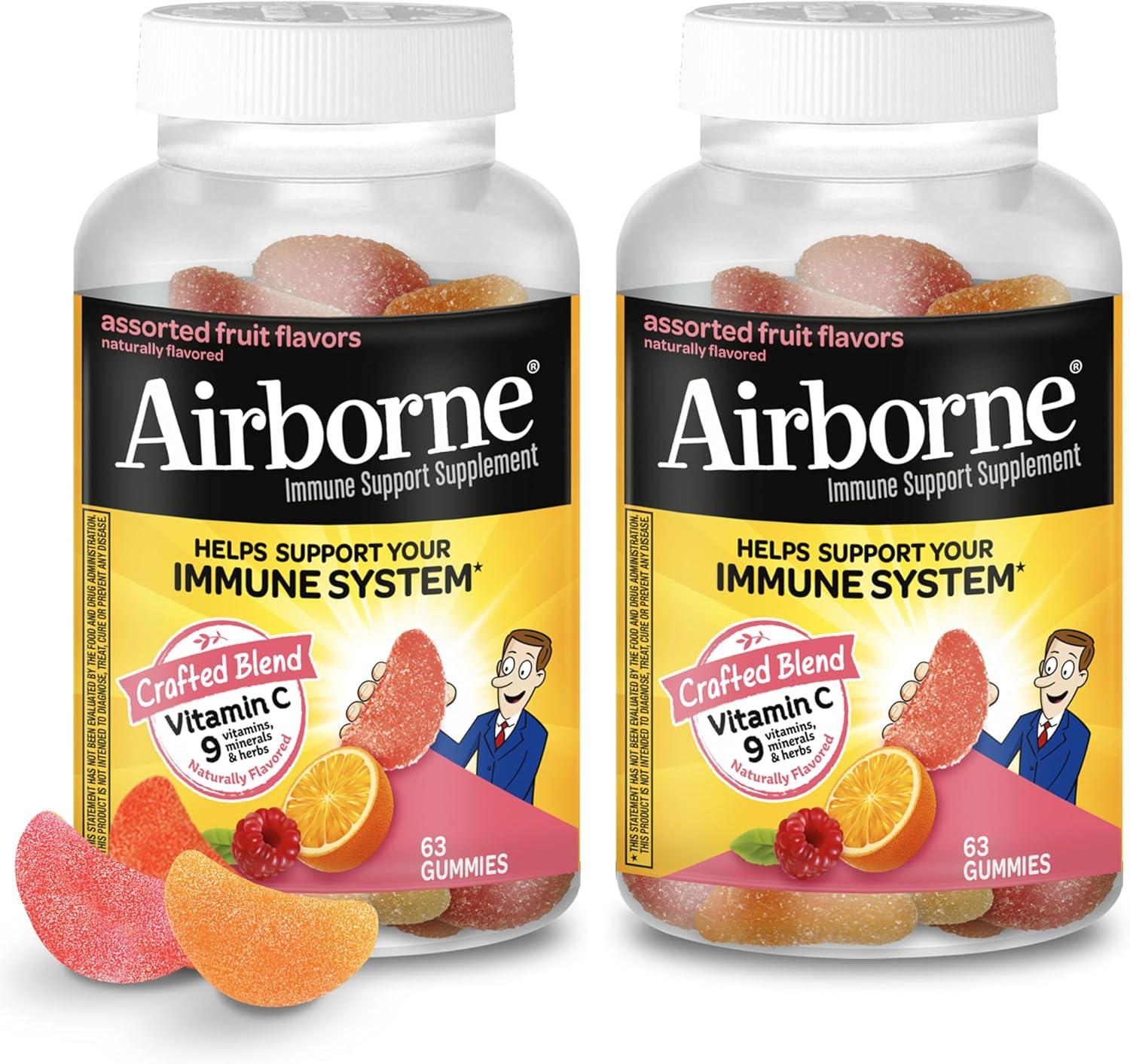 Airborne 750mg Vitamin C Gummies for Immune Support & Antioxidants