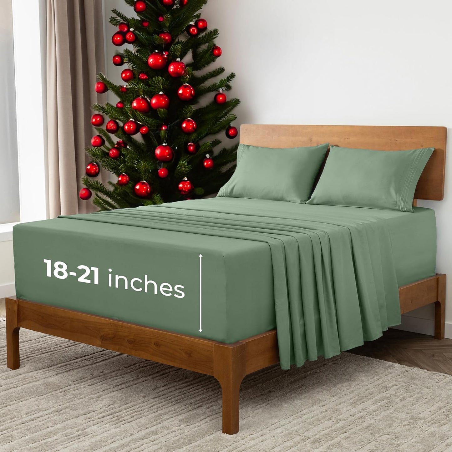 Mellanni Extra Deep King Sheets - Hotel Luxury Bedding Set