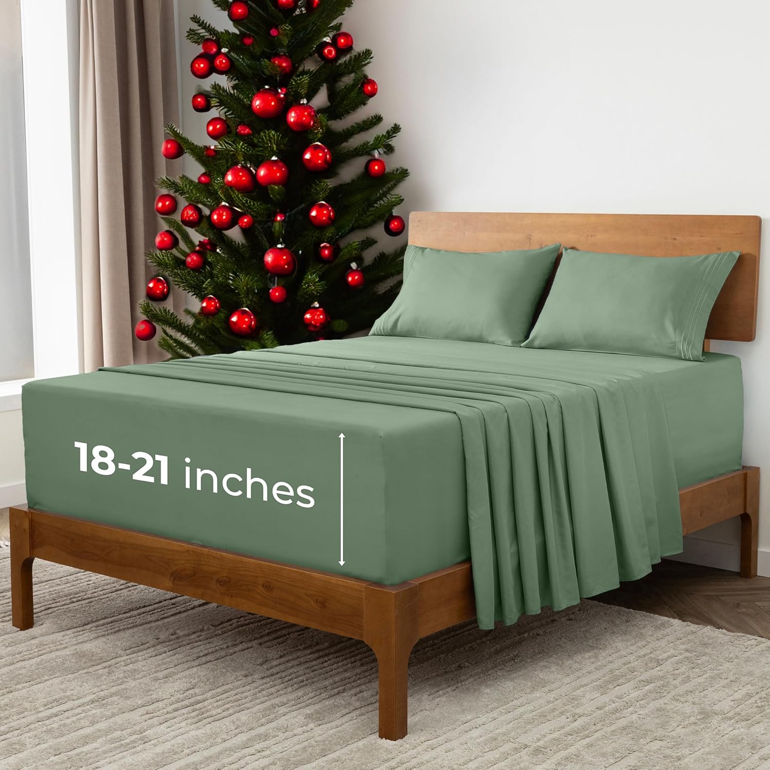 Mellanni Extra Deep King Sheets - Hotel Luxury Bedding Set