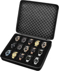 15 Slots Watch Box Organizer Fits Watches up to 42mm - Protective Case