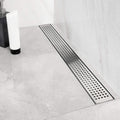 Neodrain 72in Linear Shower Drain with Quadrato Grate - Sleek Flow