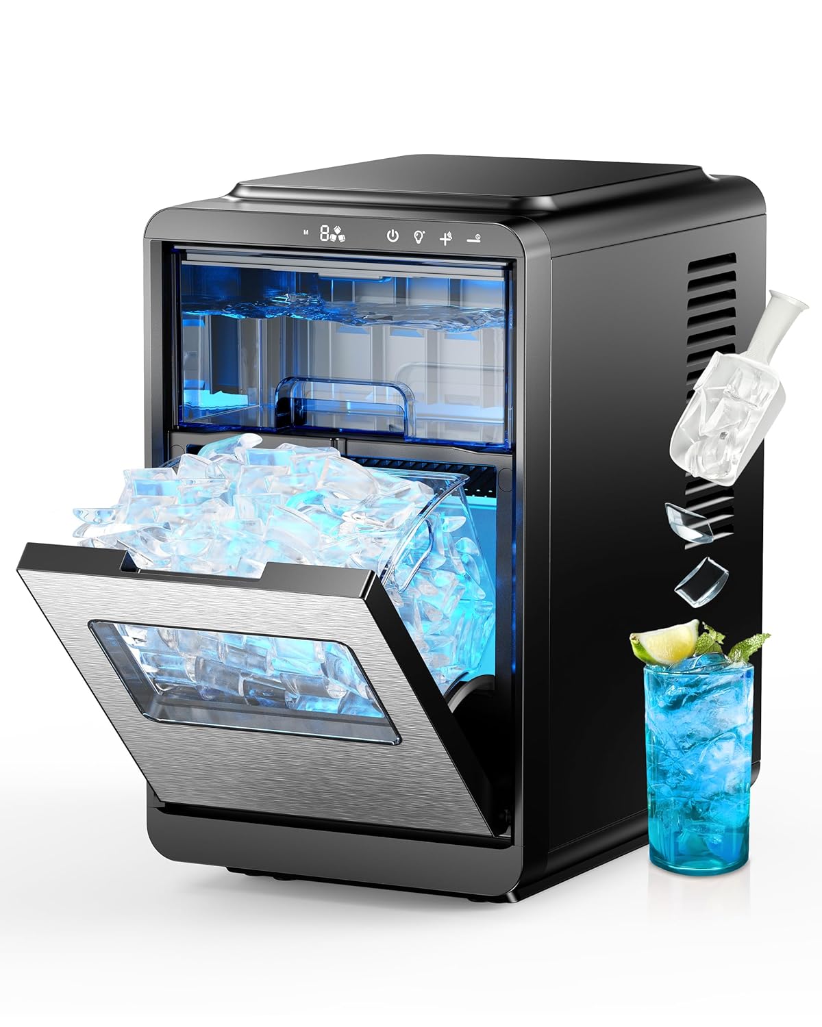 Crescent Ice Maker Countertop for Home, Office or Party Use