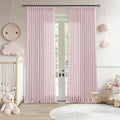 Pinch Pleated Pink Linen Curtains 120 in Long - Soft Light Filtering