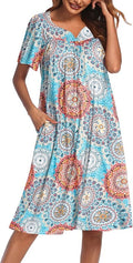 Ekouaer Women's House Dress with Pockets - Comfortable Casual
