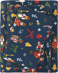 Full Size Christmas Flannel Sheet Set - Nutcracker Holiday Print