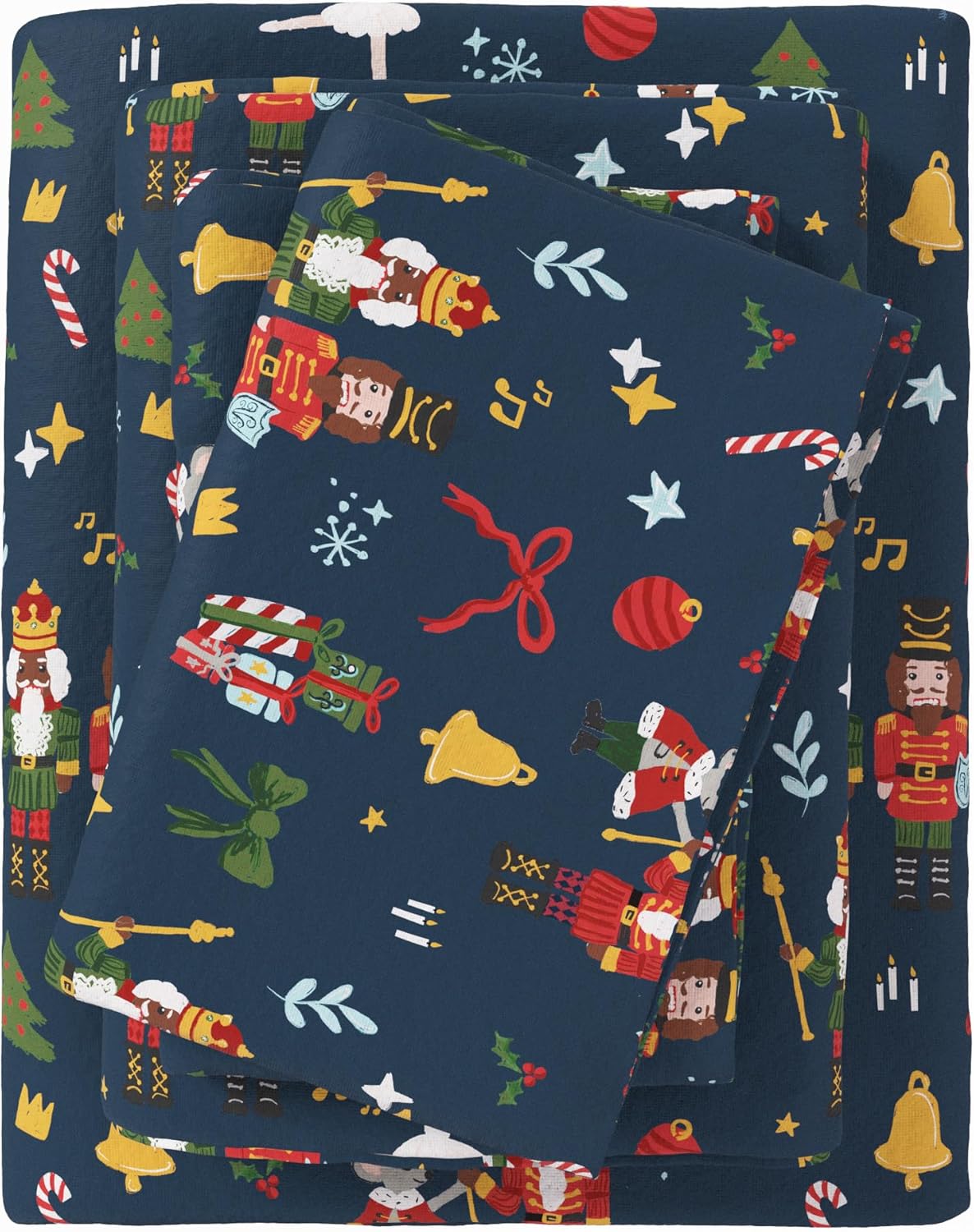 Great Bay Home Christmas Flannel Sheet Set for Cozy Winter Nights