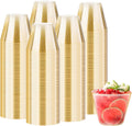 300 Count 9 oz Gold Plastic Cups - Elegant Disposable Cocktail Cups