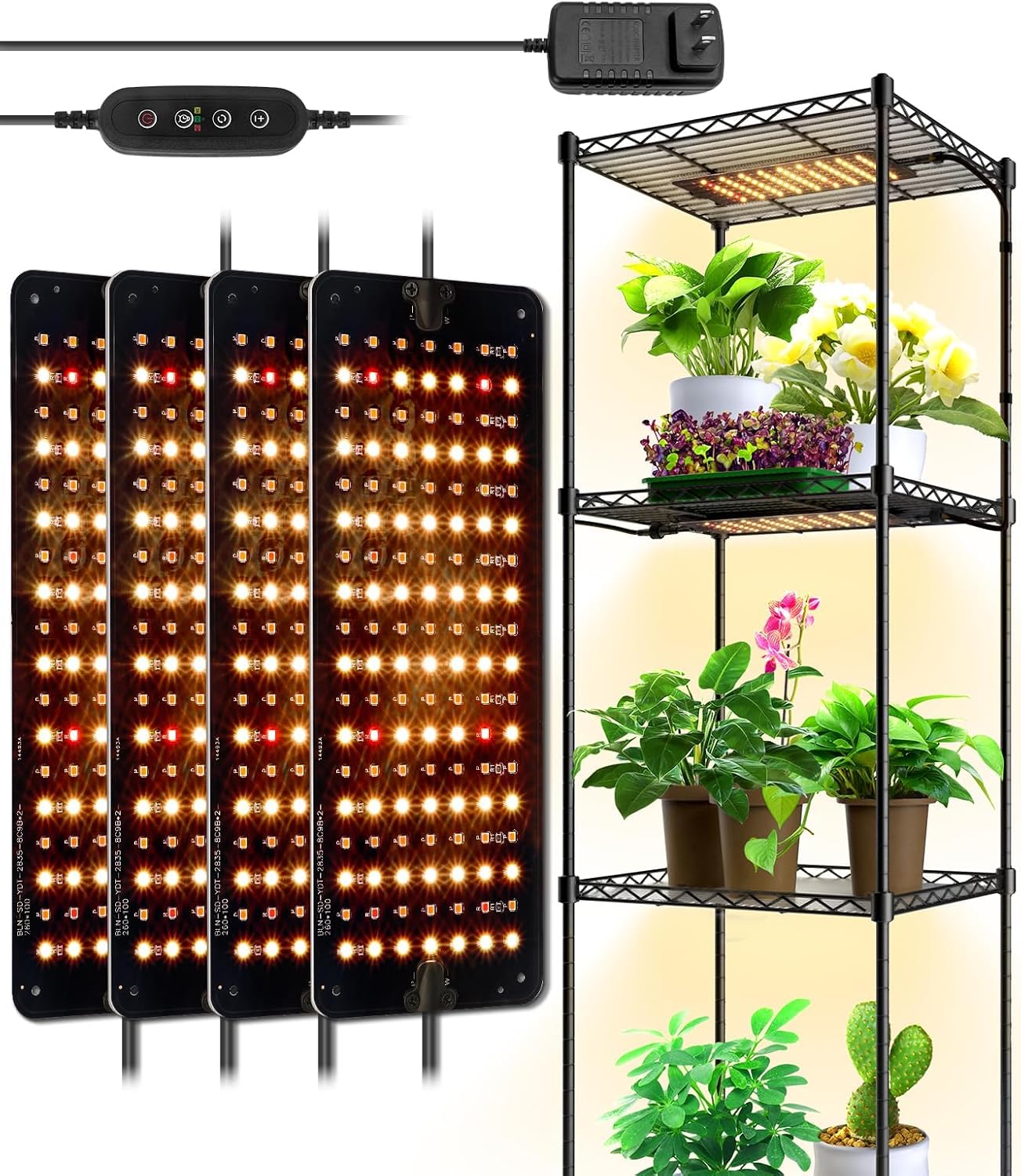 Barrina Grow Lights Panel for Indoor Plants, 40W Full Spectrum