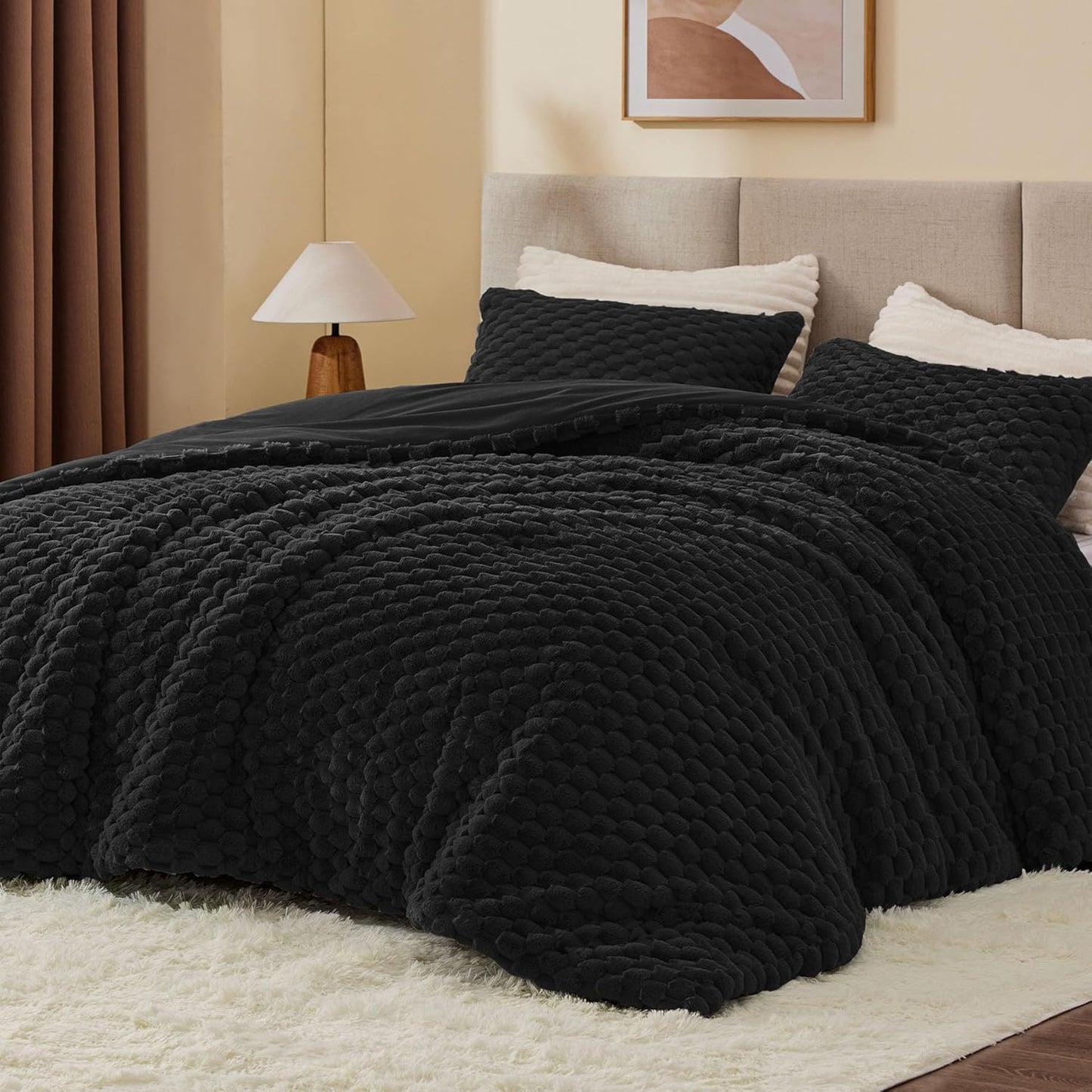 Fluffy Full Size Comforter Set - Luxury Warm Bedding for Winter