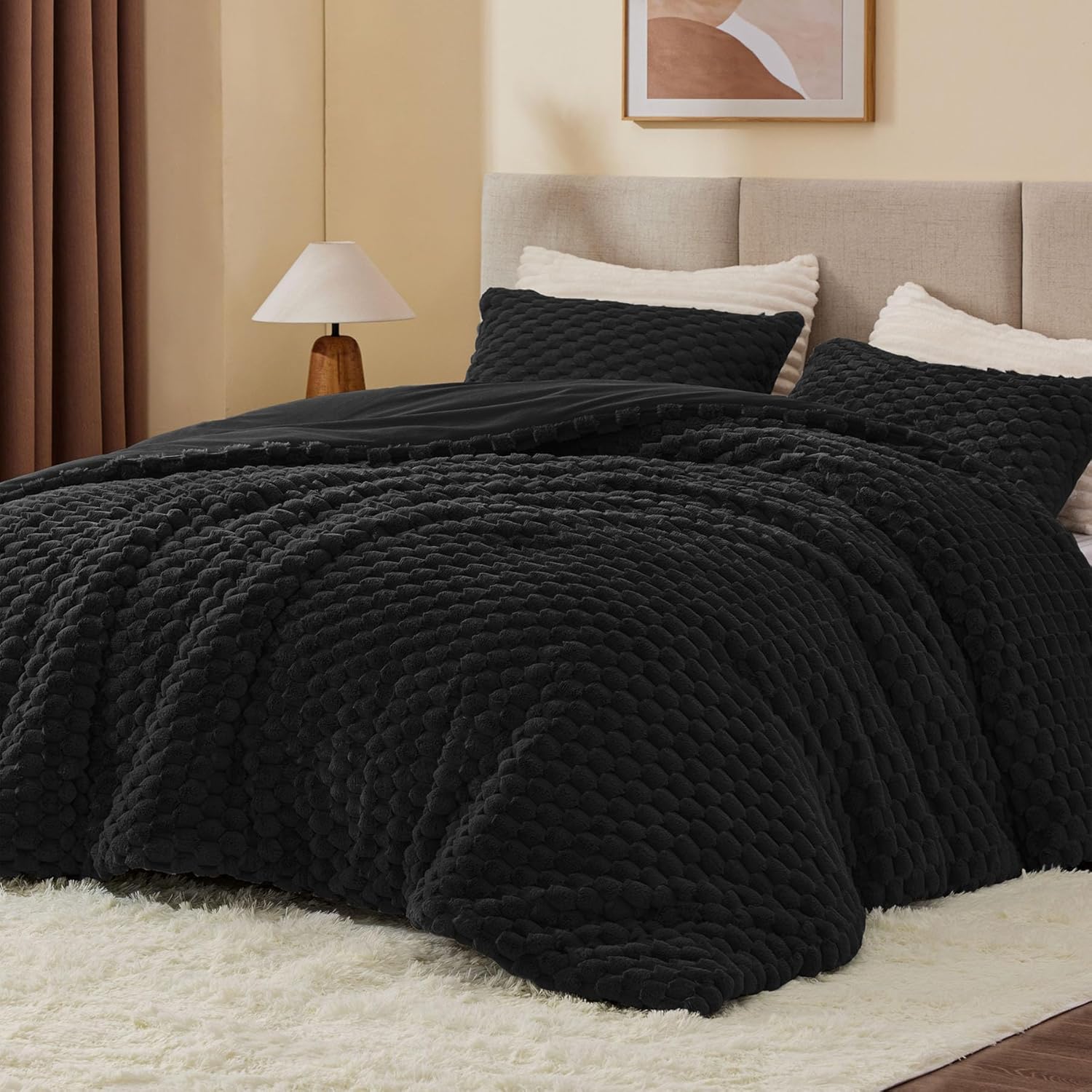 Fluffy Full Size Comforter Set - Luxury Warm Bedding for Winter