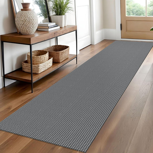Woven Runner Rug 2x10 Ft Washable Non Slip for Hallways