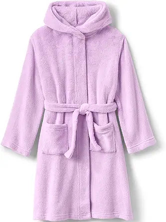Cozy Kids Hooded Fleece Solid Robe for Ultimate Comfort