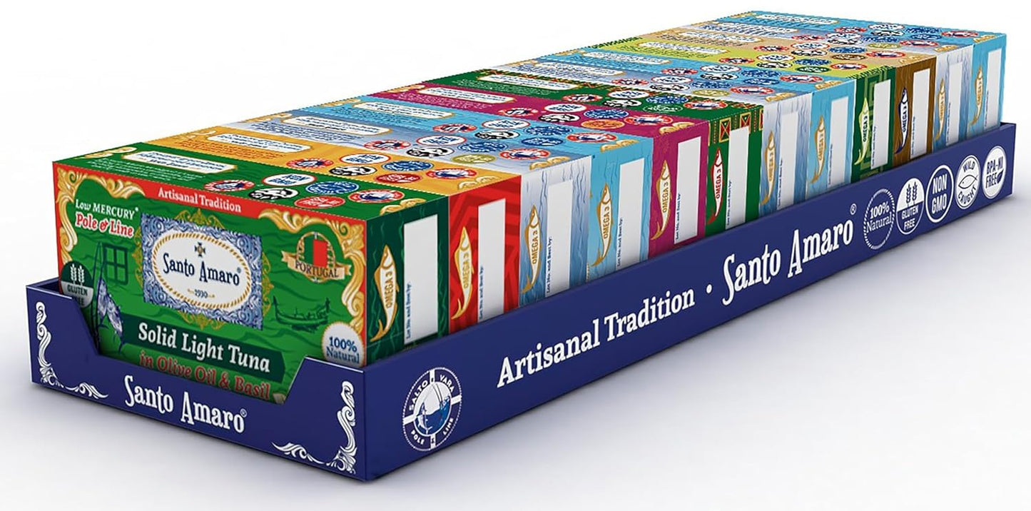 Santo Amaro Wild Tuna Variety Pack - 8 Unique Flavors in Oil