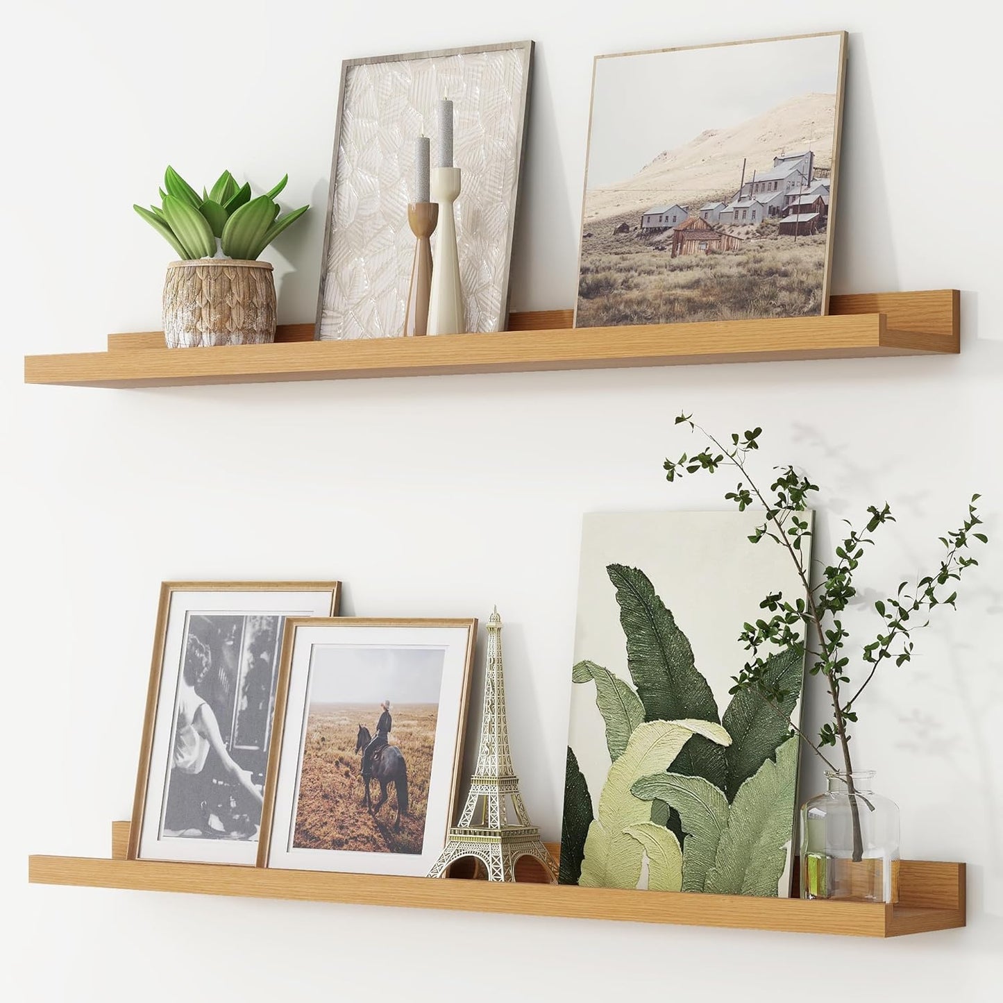 Picture Ledge Shelf Set of 2 for Kids Bookshelf and Decor