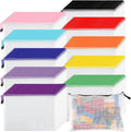 Mesh Zipper Pouch A4 100pcs Multi-Color Set - Durable Organizer