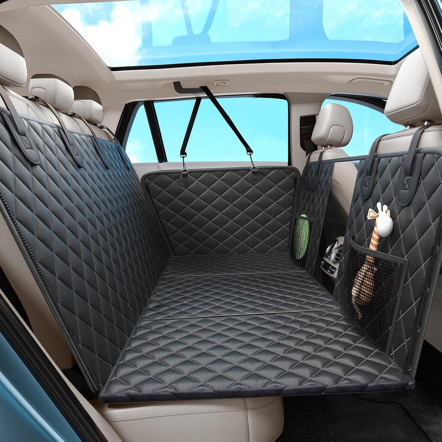 Back Seat Extender for Dogs - Waterproof Car Seat Cover