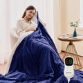 Heated Electric Blanket for Bed - Soft Faux Fur Fabric Comfort