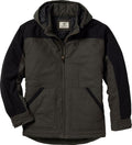 Men's Quilted Canvas Workwear Winter Coat - Water Repellent Insulated