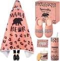 Mama Bear Gifts Set Wearable Blanket Hoodie and Tumbler - Cozy Gift