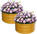 Round Galvanized Raised Garden Bed Kit 2 Pack Yellow - 2 x 2 x 1 ft