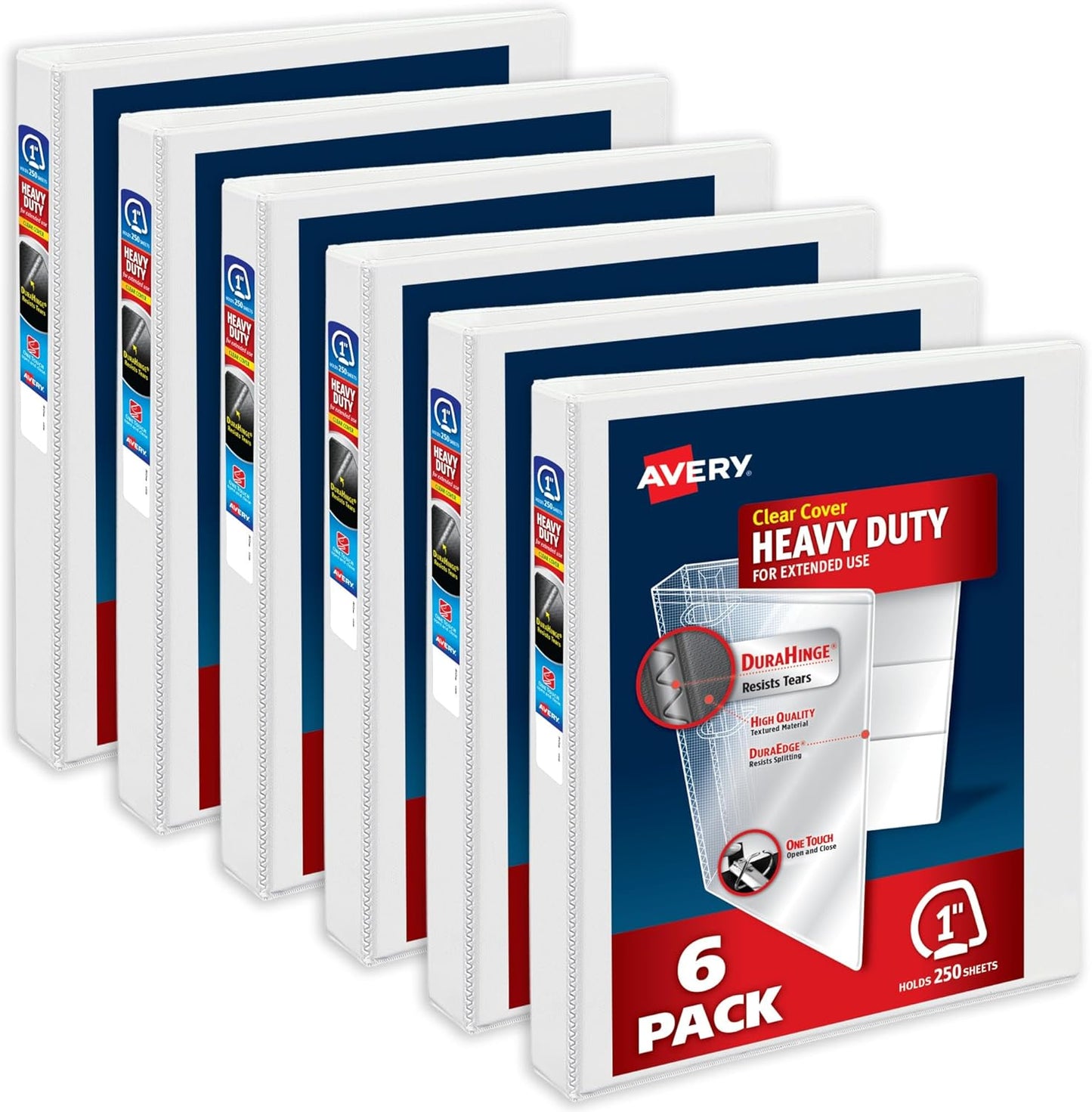 Avery Heavy-Duty View Binders with One Touch Slant Rings