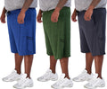 Real Essentials 3-Pack Athletic Shorts for Big and Tall Men in Dry Fit