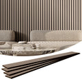 Wood Slat Acoustic Panel 7.9 x 94.5 in 4-Piece Faux Wood - Noise