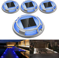 Solar Driveway Lights Dock Lights Waterproof 4 Pack - Dual Color LED