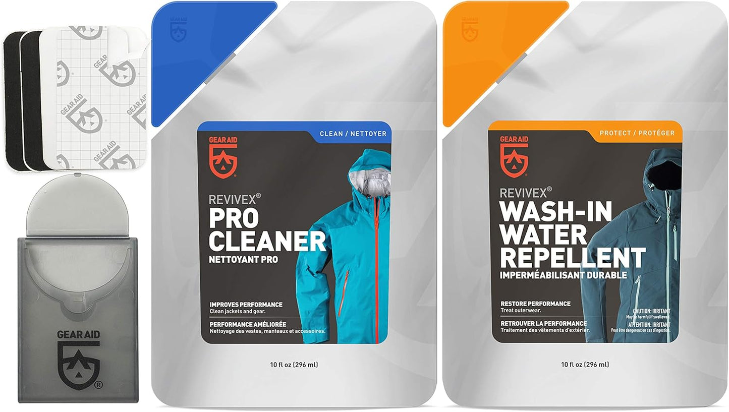 Outerwear Care Kit with Pro Cleaner and Water Repellent 60ft