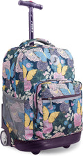 Sunrise 18 in Rolling Backpack for Kids and Teens - Convertible Wheels