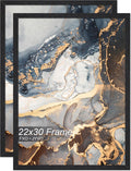 Engineered Wood 22 x 30 Frame Set of 2 - Black Poster Frames