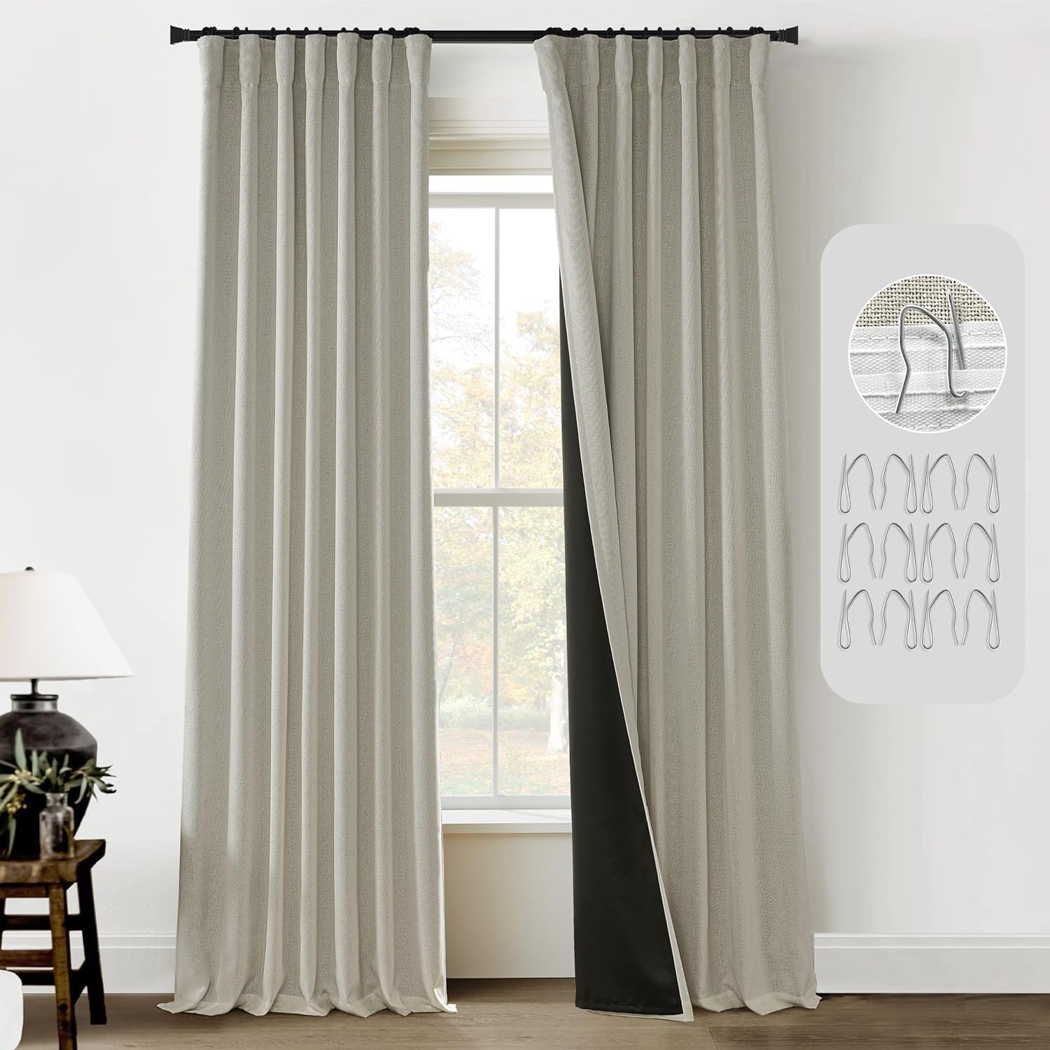 PANELSBURG Heavy Duty Insulated Thermal Curtains for Winter