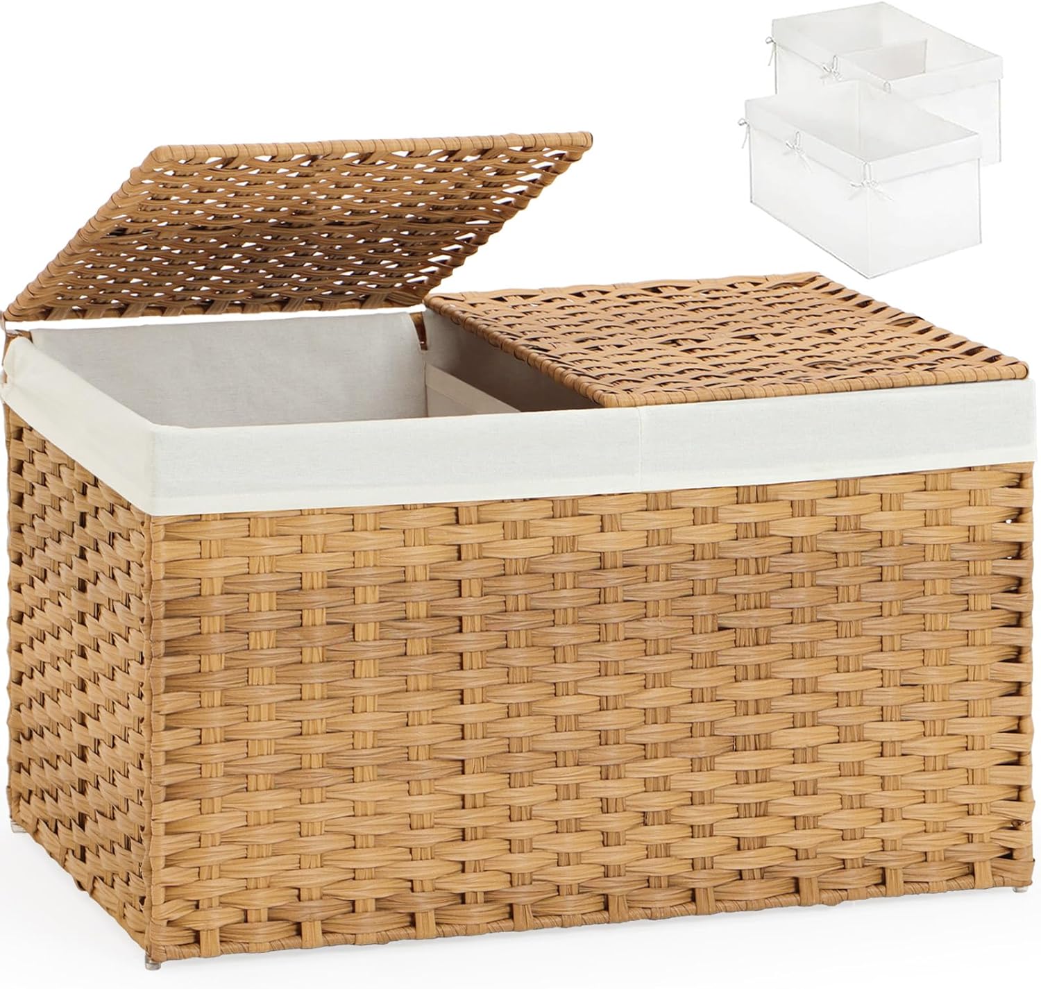 Woven Storage Basket with Lid for Tidy Living Spaces