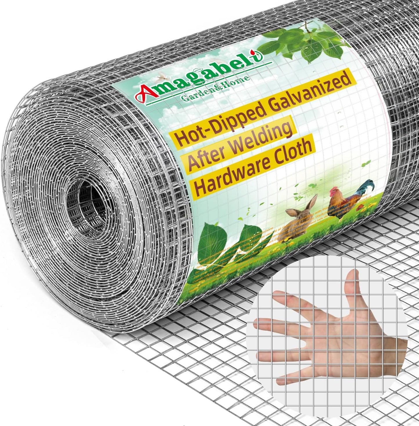 Amagabeli Hardware Cloth 1/2 inch for Garden Fencing and More